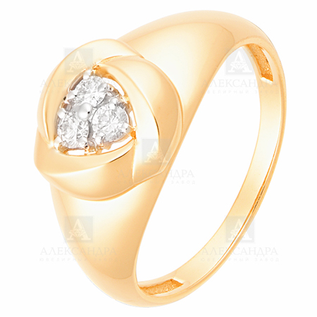 Кольцо, золото, бриллиант, 1011688